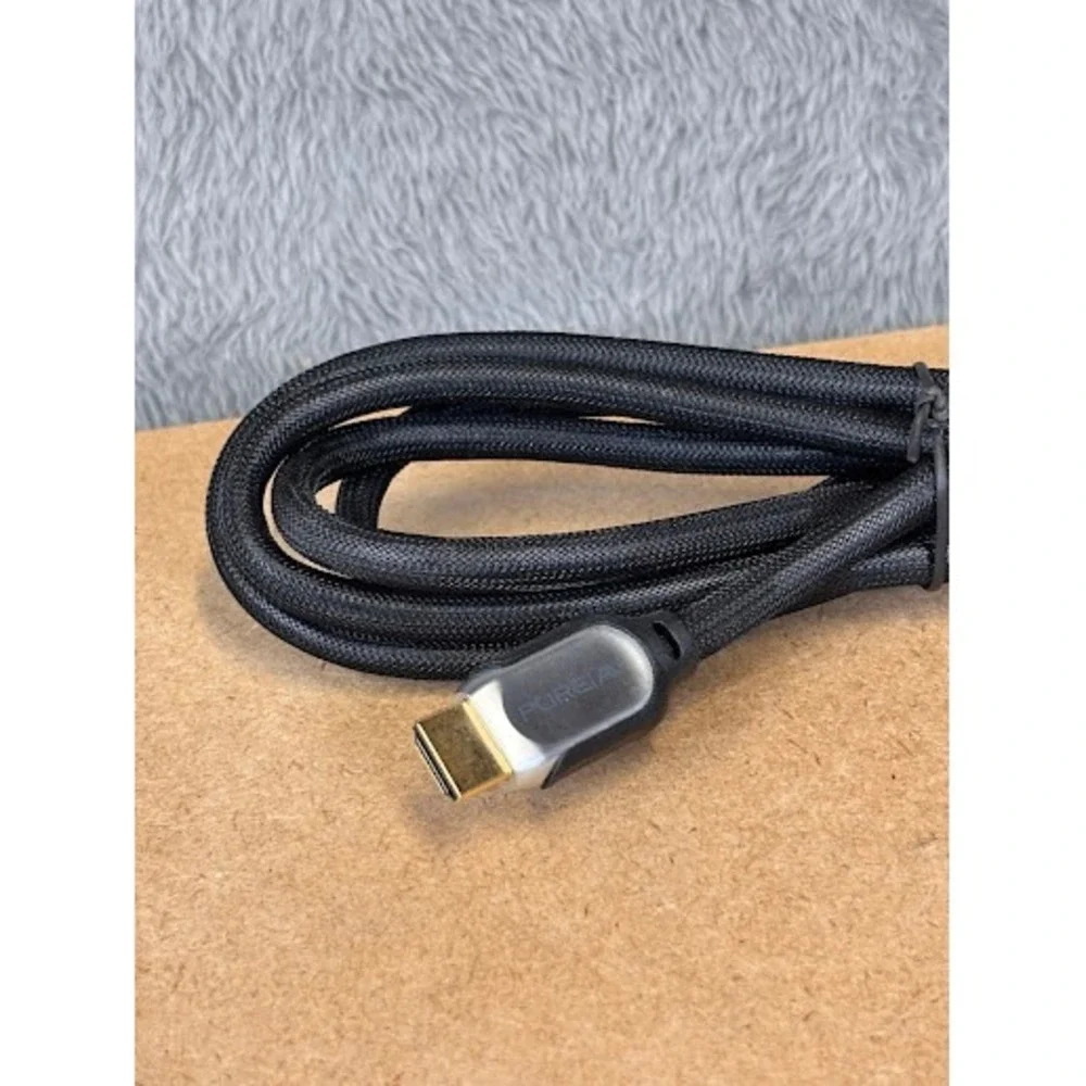 Belkin PureAV Braided HDMI Cable Gold Plated 4ft Black Silver High Speed Video